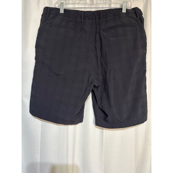 Tommy‎ Bahama Mens Black Plaid Textured Shorts 36 Flat Front - Picture 3 of 7